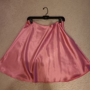 Pink Satin Skirt